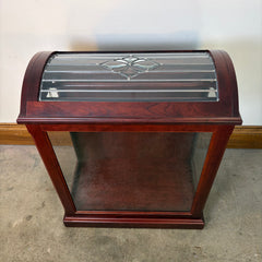 JMX International Leaded Glass Curio Cabinet, Quilt Cabinet, Sku: 033274