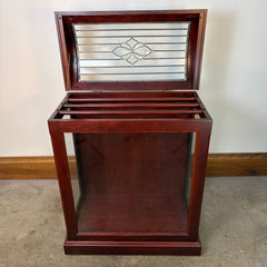 JMX International Leaded Glass Curio Cabinet, Quilt Cabinet, Sku: 033274