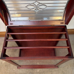 JMX International Leaded Glass Curio Cabinet, Quilt Cabinet, Sku: 033274