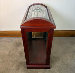 JMX International Leaded Glass Curio Cabinet, Quilt Cabinet, Sku: 033274