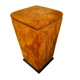 Suede Pedestal Bar Stool, Ginger Color