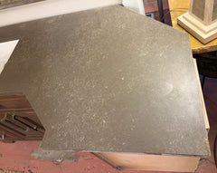 Corner Bathroom Vanity, Kohler Sink, Light Brown Stain, Stone Top, Silver Hardware, Sku: 033310