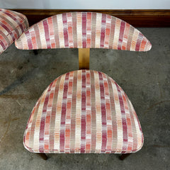 MCM Midcentury Modern Style Slipper Chairs, Pair, Newer Upholstery, S32114