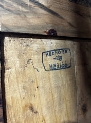 Pine Hutch, Large, Two-Piece Bookshelf top & Cabinet Bottom Made in Mexico, Iron Hardware