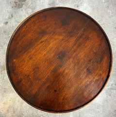 Accent Table, Vintage, Small, Round, Solid Wood, Three-Drawer