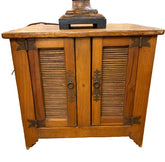 Side Table Cabinet, Pine Wood, Southwest Style, Sku: 031563