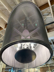 Chandelier, Oval Steel and Mesh XL, Silver Tone Color, 12 lights, Sku: 033307