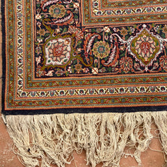 Silk Area Rug, Primarily Blue, Red, Sku: 033336