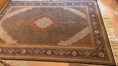 Silk Area Rug, Primarily Blue, Red, Sku: 033336