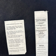 Jonathan Adler Maxim White Linen Tuffet Side Table, Brass Frame