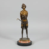 Bronze Table Sculpture, "The Riding Crop", Austrian Artist Bruno Zach 1891-1935, sku: 032193