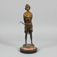Bronze Table Sculpture, "The Riding Crop", Austrian Artist Bruno Zach 1891-1935, sku: 032193