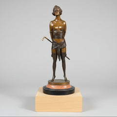 Bronze Table Sculpture, "The Riding Crop", Austrian Artist Bruno Zach 1891-1935, sku: 032193