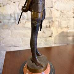 Bronze Table Sculpture, "The Riding Crop", Austrian Artist Bruno Zach 1891-1935, sku: 032193