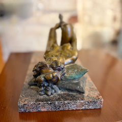 Bronze Table Sculpture, Recumbent Female Nude, Artist: Louis Chalon, French 1866-1940, sku: 032192