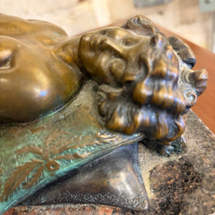 Bronze Table Sculpture, Recumbent Female Nude, Artist: Louis Chalon, French 1866-1940, sku: 032192