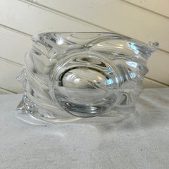 Vannes Le Chantel French Crystal Glass Vase Sculpture, Bird in Flight, sku: S32184