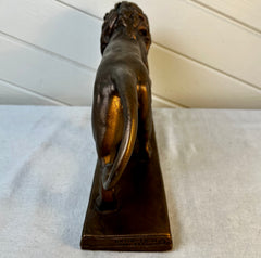 Lion Table Sculpture, Golden, Austin