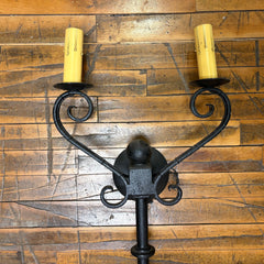 Wall Light, Iron, Tall, Two Candlestick Lights, Rustic, Traditional, sku: 033454