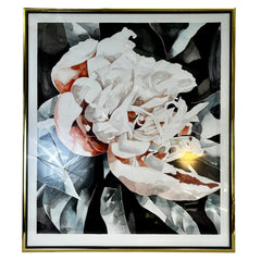 Robert C. Therien, Jr. Original Watercolor "Escort" Orchid, Framed, Under Glass, sku: S32250