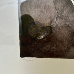 Robert C. Therien, Jr. Original Watercolor "Escort" Orchid, Framed, Under Glass, sku: S32250