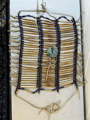 Indian Chest Ceremonial Piece with Beads and Leather