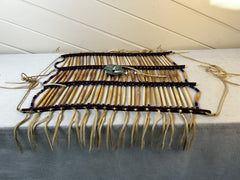 Indian Chest Ceremonial Piece with Beads and Leather