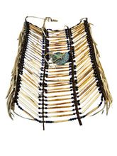 Indian Chest Ceremonial Piece with Beads and Leather