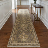 Tufenkian Tibetan Runner Rug, 100% Wool, Sage Green, Cream, Beige, Taupe, Sku: 033502