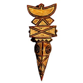 Primitive Mask Wall Hanging Large Carved Bird, Vintage