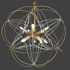 Currey & Company Zenda 10 Light Chandelier, Gold and Silver, sku: S32324