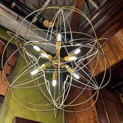 Currey & Company Zenda 10 Light Chandelier, Gold and Silver, sku: S32324