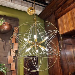 Currey & Company Zenda 10 Light Chandelier, Gold and Silver, sku: S32324