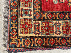 Rug, Wool, 100%, Medium Size, Red, Blue, Beige, Sku: 033588