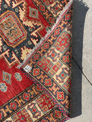 Rug, Wool, 100%, Medium Size, Red, Blue, Beige, Sku: 033588