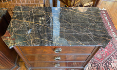 Drexel Heritage End Table with Three Drawers, Dark Marble Top, sku: 033553