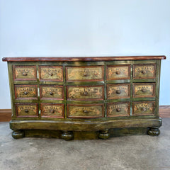 Large Rustic Cabinet, Twelve-Drawer, One Center Cabinet, sku: 033556