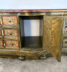 Large Rustic Cabinet, Twelve-Drawer, One Center Cabinet, sku: 033556