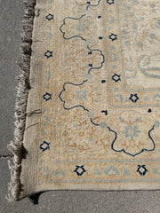 Large Area Rug, Iranian, 100% Wool, Beige, Cream, Blue, Sku: 033555