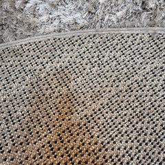 Round Shag Rug, Ivory, Multi-fiber