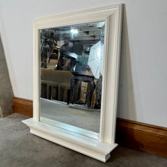 Pottery Barn Wall Mirror, Beveled Edge, White Frame, Sku: 033582