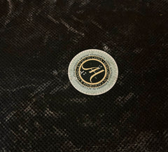 Chrome Abstract Art Sculpture With 4 Squares With Black Stand