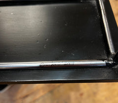 Chrome Abstract Art Sculpture With 4 Squares With Black Stand