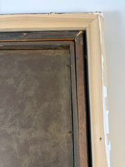 Wall Art, Hand Painted Vintage Pictorial Triple Scene on Leather, Sku: 033579