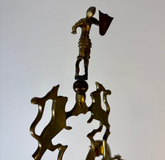 Brass Table Lamp, French Bouillotte Style, Vintage, Four Candle Light, Sku: 033580
