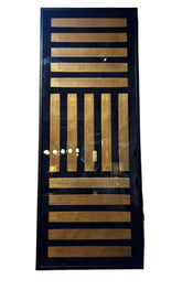 Framed Burmese Handmade Paper with Writing (Possibly Thai), Black Frame, Plexiglass