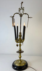 Brass Table Lamp, French Bouillotte Style, Vintage, Four Candle Light, Sku: 033580