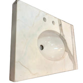 Villeroy and Bach Carrera Marble Vanity Top with Under-mount Oval Sink, Sku: 033592