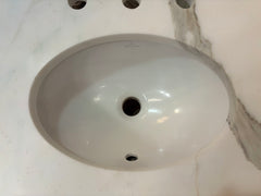 Villeroy and Bach Carrera Marble Vanity Top with Under-mount Oval Sink, Sku: 033592