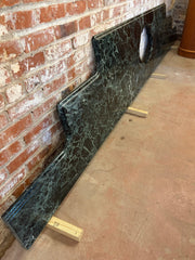 Green Marble Counter Top, Fluted Sink Hole, Double Beveled Edge, sku: 033593